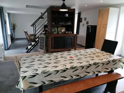 Coin salon dans l'établissement Gîtes Ferme de la Courbée