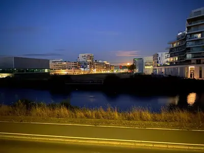 Vue générale sur Caen ou vue de la ville depuis la maison d'hôtes