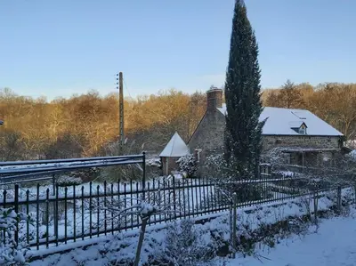 L'établissement Gîte en pleine nature en hiver
