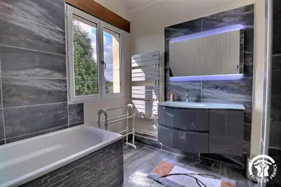 Salle de bains dans l'établissement Le trotteur