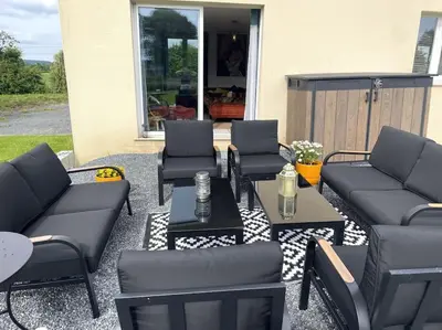 Coin salon dans l'établissement Spacious Luxury countryside retreat