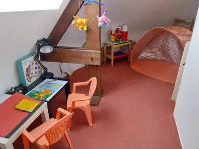 Un ou plusieurs lits dans un hébergement de l'établissement gîte La Saulnerie