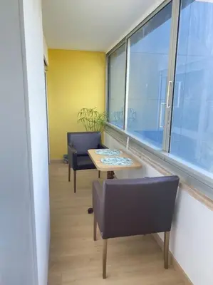 Plan de l'établissement Studio avec loggia, classé 2 étoiles, situé sur le port