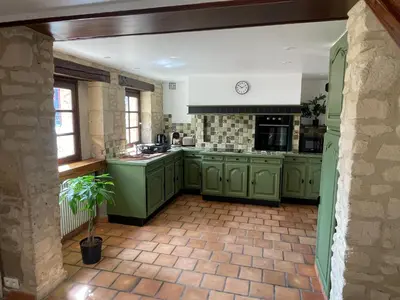 Cuisine ou kitchenette dans l'établissement Gesse, Maison avec terrasse