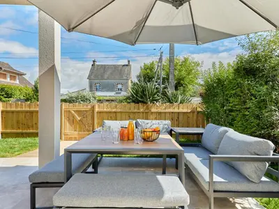 Terrasse ou espace extérieur de l'établissement Holiday Home Les sablons by Interhome