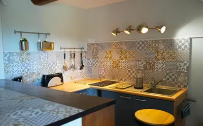 Cuisine ou kitchenette dans l'établissement Cosy Zénith