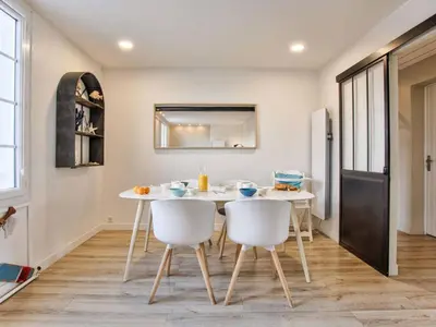 Plan de l'établissement Cocon lumineux pour 4 personnes à 200m de la plage - Merville Franceville - FR-1-788-18