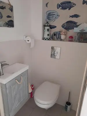 Salle de bains dans l'établissement Chez Tinou