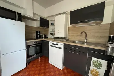 Cuisine ou kitchenette dans l'établissement Nice 3 rooms near the city center of Caen