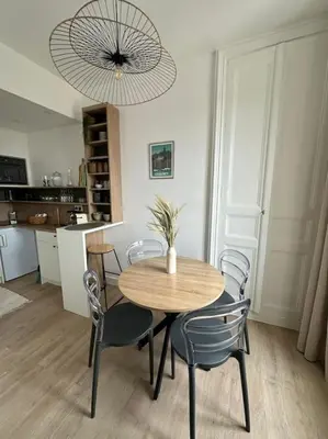 Cuisine ou kitchenette dans l'établissement La Belle brise