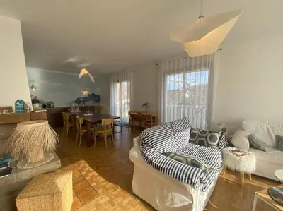 Coin salon dans l'établissement Maison familiale - Plage 300m