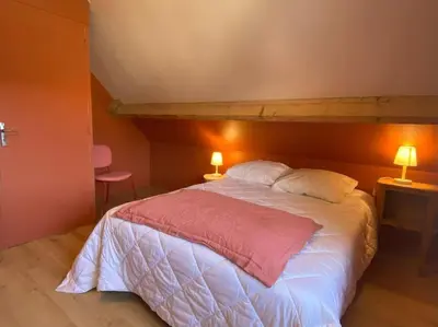 Un ou plusieurs lits dans un hébergement de l'établissement Maison familiale - Plage 300m
