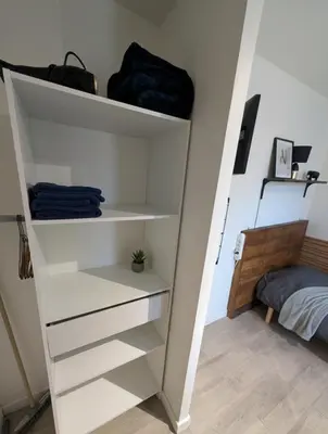 Un ou plusieurs lits dans un hébergement de l'établissement Studio cosy - Proche Zénith