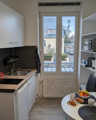 Cuisine ou kitchenette dans l'établissement Studio cosy - Proche Zénith