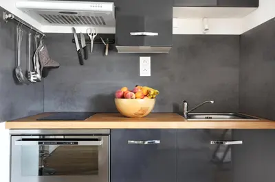 Cuisine ou kitchenette dans l'établissement Le Goéland - Second Souffle - Cherbourg