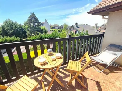 Balcon ou terrasse dans l'établissement Le Balnéo Duplex avec balcon - Riva Bella Plage