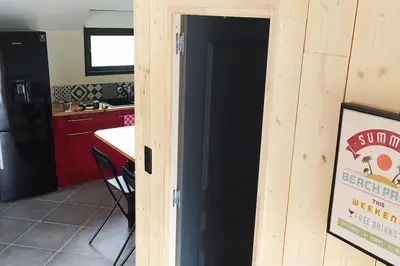 Cuisine ou kitchenette dans l'établissement Le gîte de la Ferme