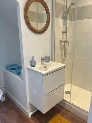 Salle de bains dans l'établissement Appartements - Riva Bella