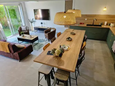 Coin salon dans l'établissement La Maison Entre Terre & Mer