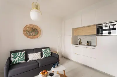 Cuisine ou kitchenette dans l'établissement Ty Peskaiden 0 - Appartement vue mer