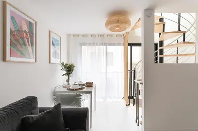 Coin salon dans l'établissement Ty Peskaiden 3 - Appt proche de la plage