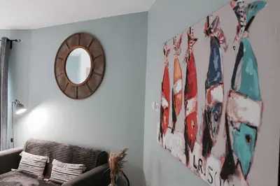 Coin salon dans l'établissement Jacuzzi privatisé en accès illimité Duplex