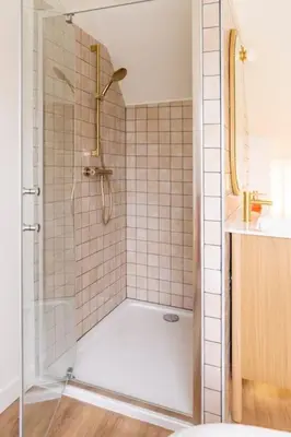 Salle de bains dans l'établissement Superbe duplex avec vue