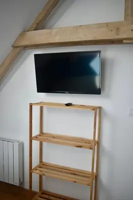 Télévision ou salle de divertissement dans l'établissement Au cœur du marais,Le léonin