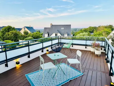 Balcon ou terrasse dans l'établissement Le Refuge de lAlbatros Vert