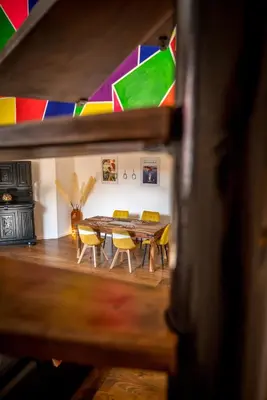 Cuisine ou kitchenette dans l'établissement Gite Belle Vue, Sourdeval