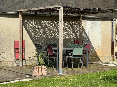 Terrasse ou espace extérieur de l'établissement Le Gite du Pont