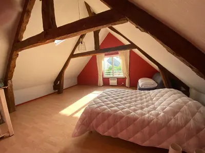 Un ou plusieurs lits dans un hébergement de l'établissement Gîte des Rochers