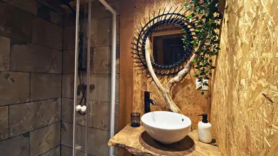 Salle de bains dans l'établissement L'étoile de Baynes