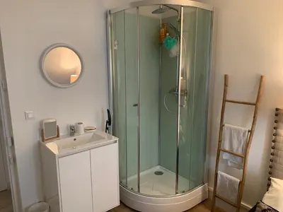 Salle de bains dans l'établissement Appartement à 2 pas de la plage
