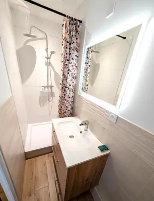 Salle de bains dans l'établissement Maisonnette centre-ville