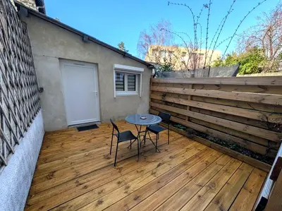 Balcon ou terrasse dans l'établissement Maisonnette centre-ville