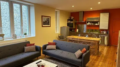 Cuisine ou kitchenette dans l'établissement Appartement 8 personnes Normandie
