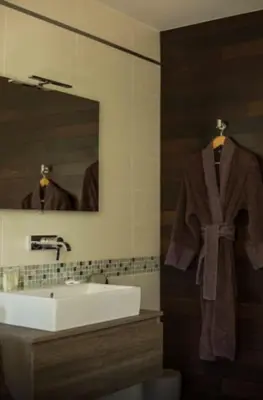 Salle de bains dans l'établissement Location maison & gîte Normandie