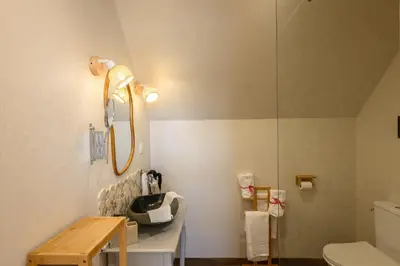 Salle de bains dans l'établissement Les 13 lavoirs d'antan - chambre zen attitude