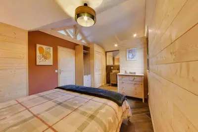 Un ou plusieurs lits dans un hébergement de l'établissement Le chalet aux portes du pays d Auge
