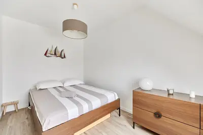 Un ou plusieurs lits dans un hébergement de l'établissement Le Repos de Cabourg - Appt à 650m de la plage