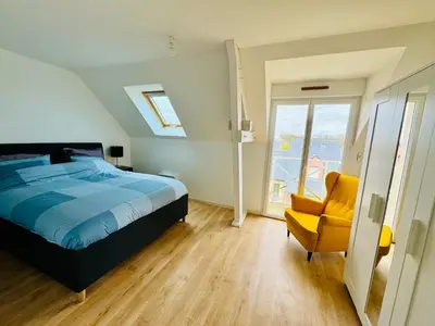 Un ou plusieurs lits dans un hébergement de l'établissement Grand Duplex à 400m de la plage