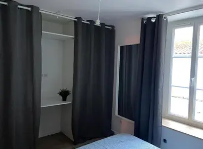 Un ou plusieurs lits dans un hébergement de l'établissement La Terrasse, Hyper centre au calme avec stationnement