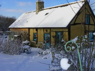 L'établissement Maison de charme normande avec jardin et WiFi - FR-1-497-220 en hiver