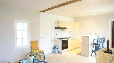 Cuisine ou kitchenette dans l'établissement Gite Le Verger