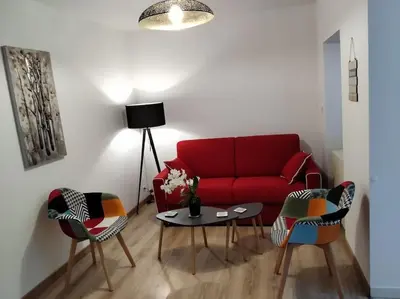 Coin salon dans l'établissement L'échappée belle de Normandie