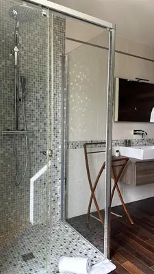 Salle de bains dans l'établissement La villa des 3