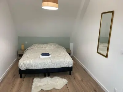 Un ou plusieurs lits dans un hébergement de l'établissement La Maisonnette des Grèves, 8 min du Mont St Michel