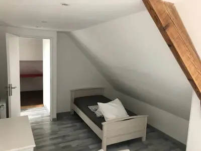 Coin salon dans l'établissement Maison charmante en centre-ville de Valognes, pour 10 pers