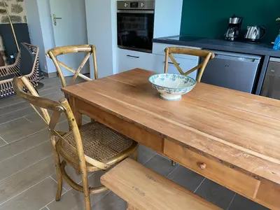 Cuisine ou kitchenette dans l'établissement Le Petit Ronsard